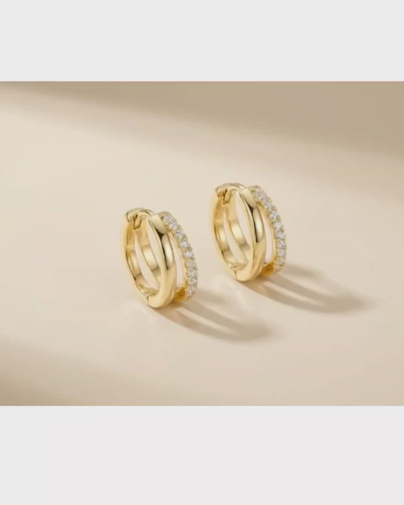 LuxeTwist Crystal Hoops