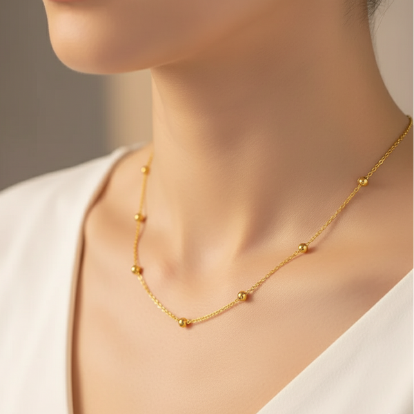 Dainty bead chain Necklace