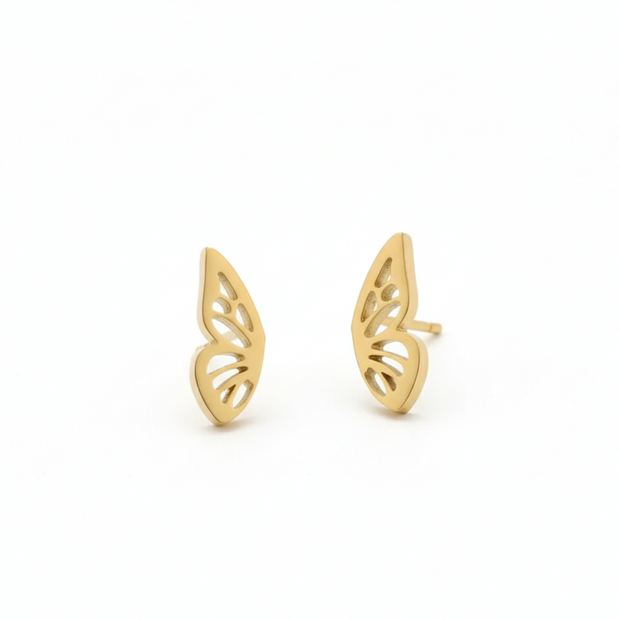 Butterfly Wing Studs – 18K Gold Plated Anti-Tarnish | Eira Collections