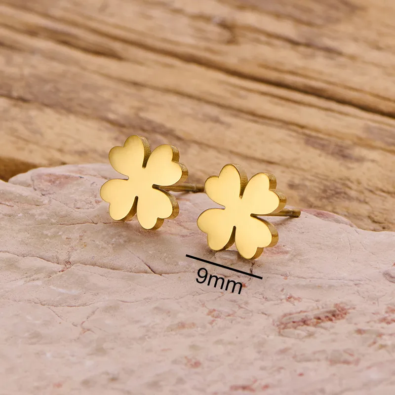 Four Leaf Clover Studs – 18K Gold Plated | Eira Collections