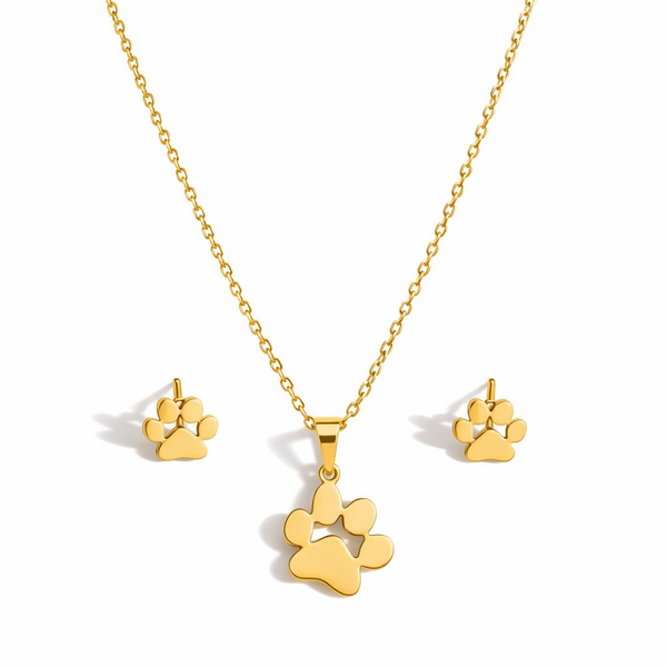 Cute Paw shape Pendant Jewellery Set