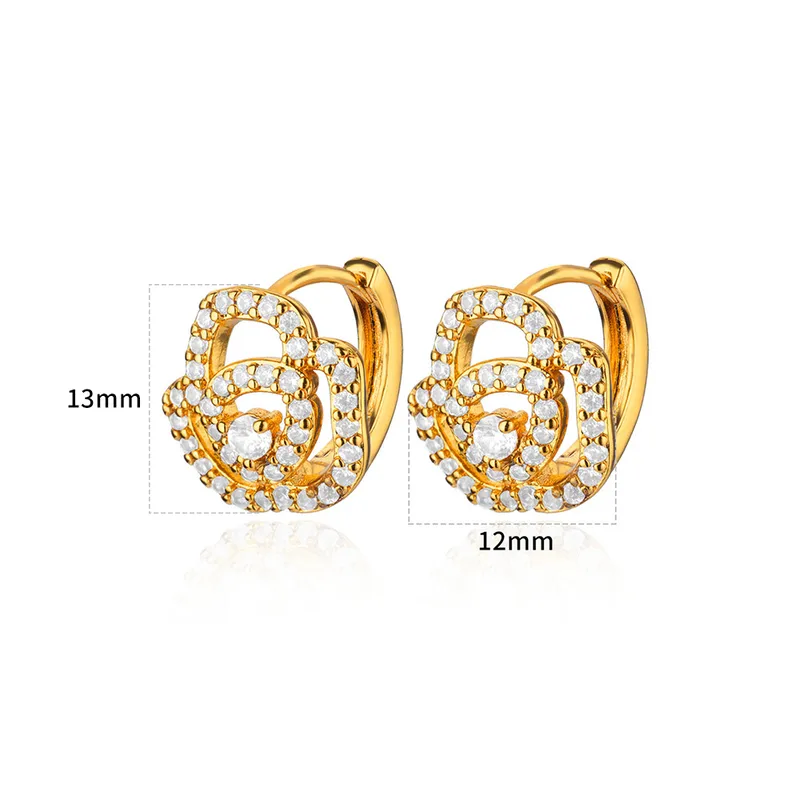 Blossom Luxe Zircon Earrings – 18K Gold Plated | Eira Collections