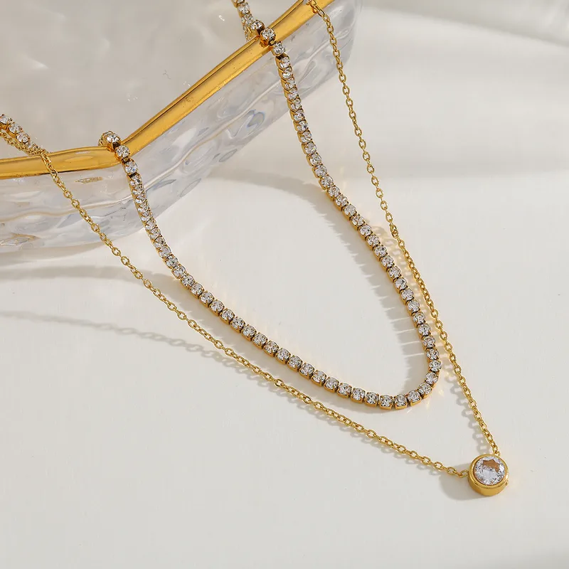 Double Drip Tennis Necklace