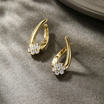 Floral Sparkle Gold Hoop Earrings – Anti-Tarnish | Eira Collections