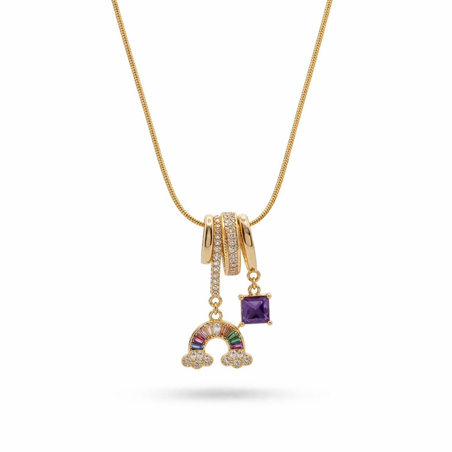 Amara Charm Necklace – 18K Gold Plated | Eira Collections