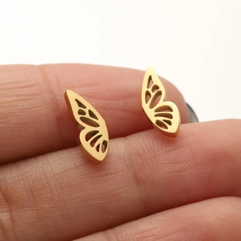 Butterfly Wing Studs – 18K Gold Plated Anti-Tarnish | Eira Collections