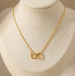 Connected Hearts Dainty Pendant Necklace – Gold Plated | Eira Collections