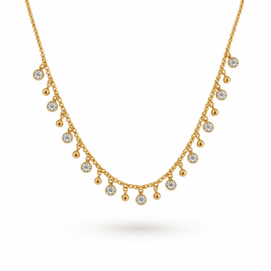 Aurelia Crystal Line Necklace