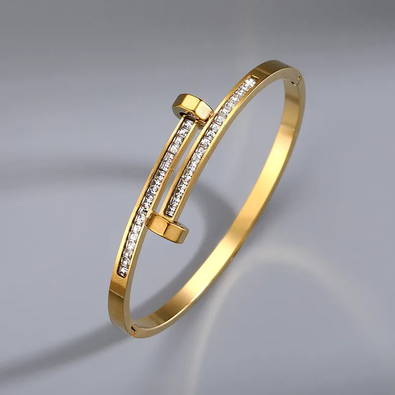 Elegant Dual-Line Gold Plated Kada