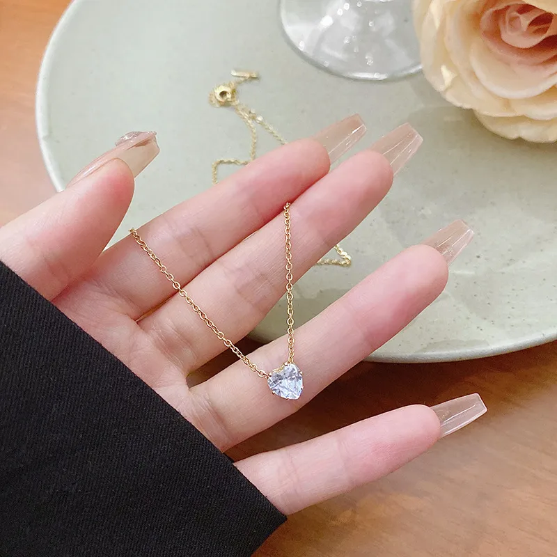 True Heart Gemstone Necklace – 18K Gold Plated | Eira Collections