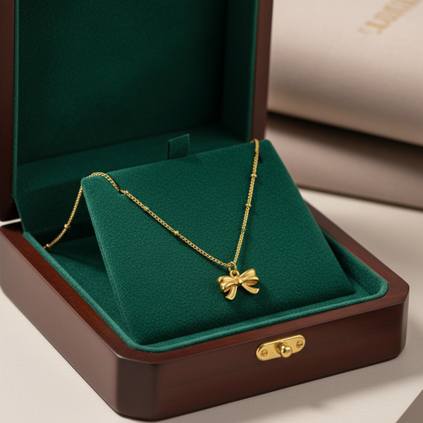 18K Gold plated Bow Knot Necklace