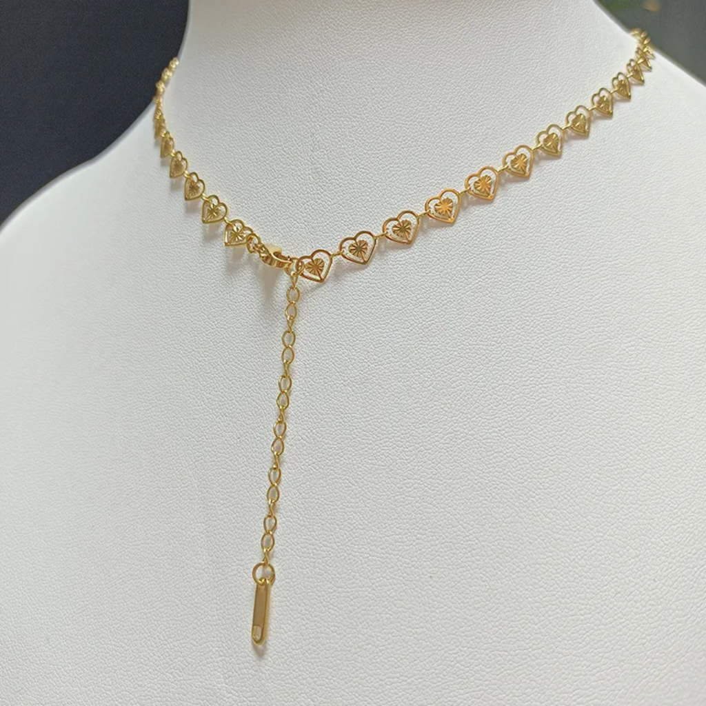 Filigree Heart Choker Necklace