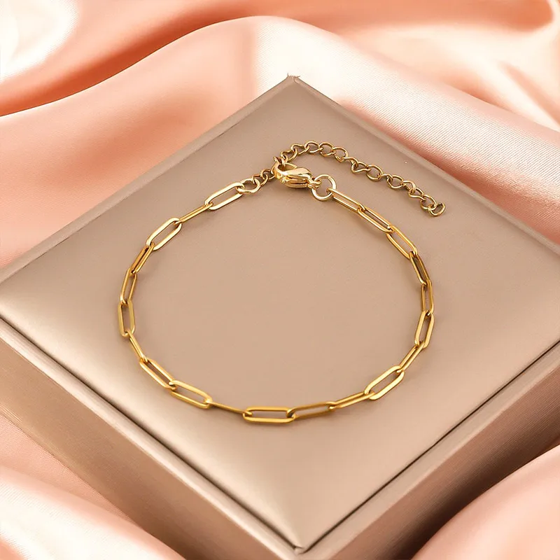 Minimal Geometric Stainless Steel Bracelet