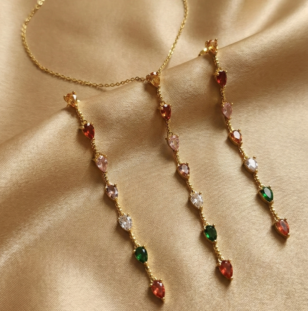 Liora Crystal Drop Jewellery Set