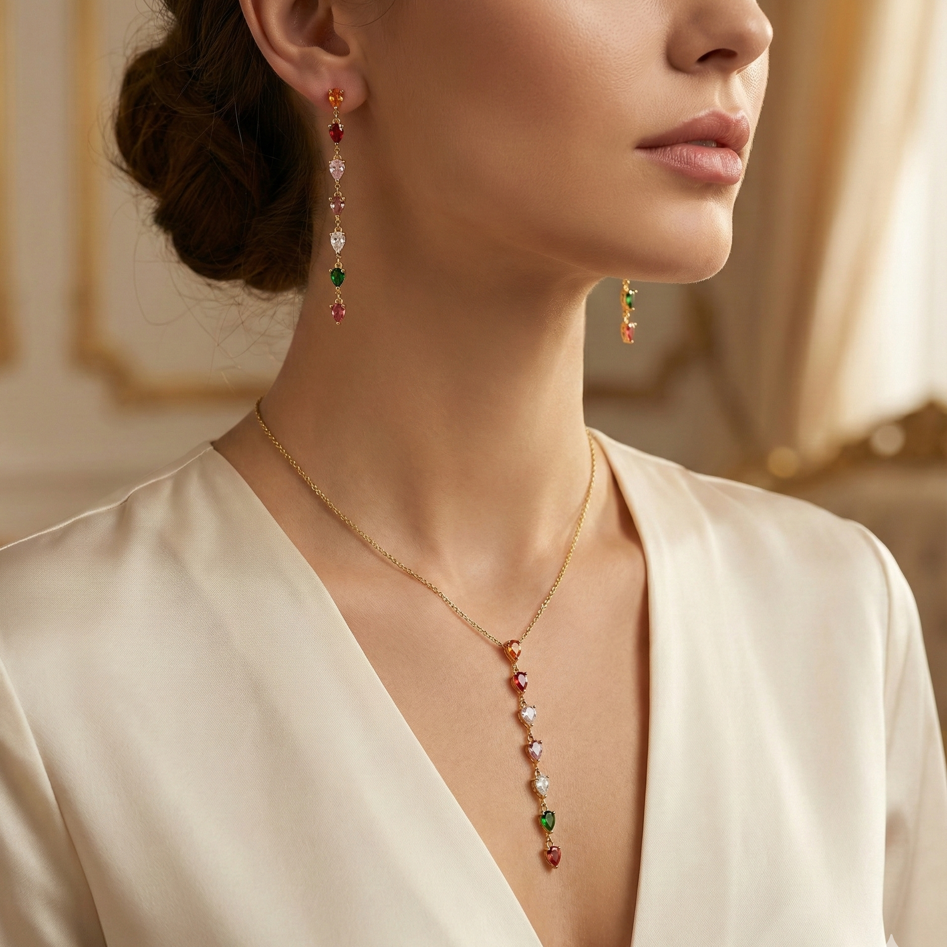 Liora Crystal Drop Jewellery Set