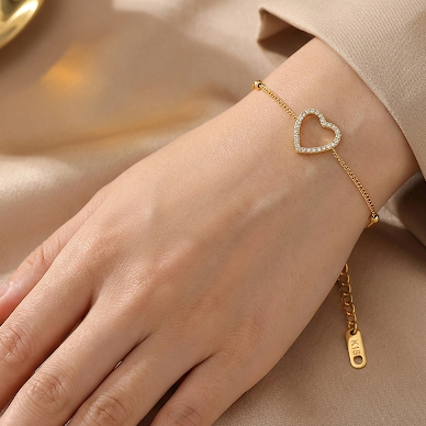 Crystal Heart Bracelet