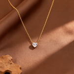 True Heart Gemstone Necklace – 18K Gold Plated | Eira Collections