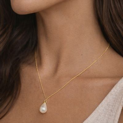 Aurielle Pearl Necklace Set – 18K Gold Plated