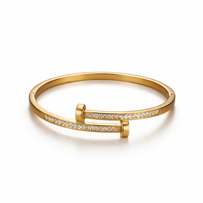 Elegant Dual-Line Gold Plated Kada