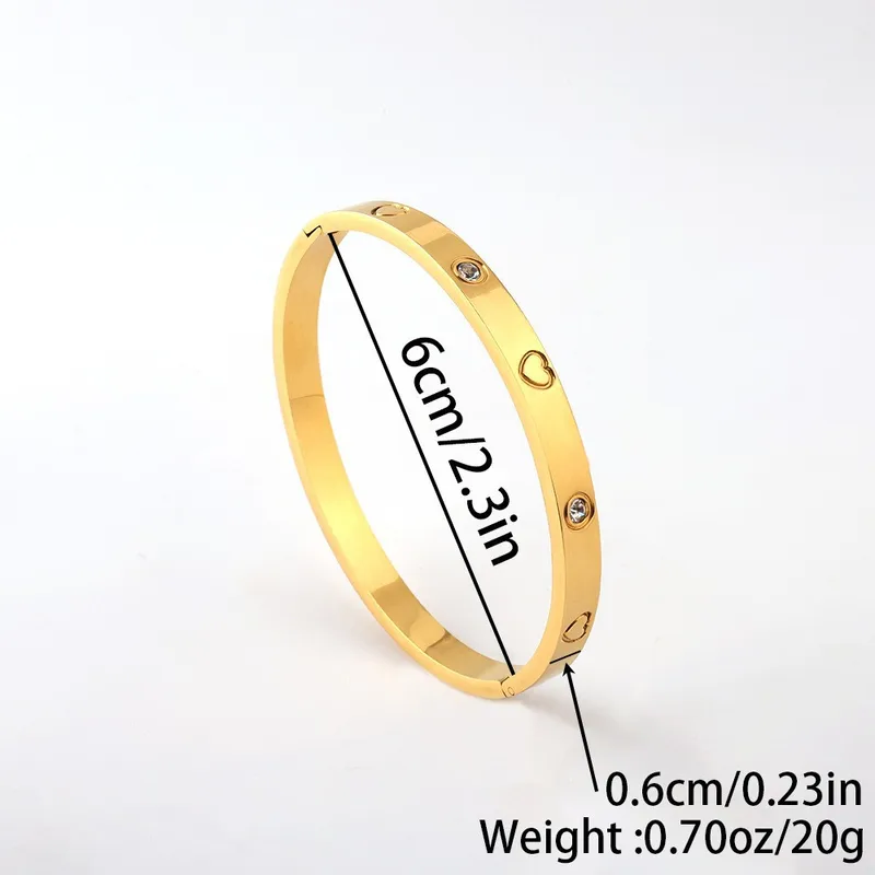 Elegant Heart Crystal  Gold Plated Kada