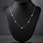 18K Gold Plated Zircon Flower Necklace – Waterproof | Eira Collections