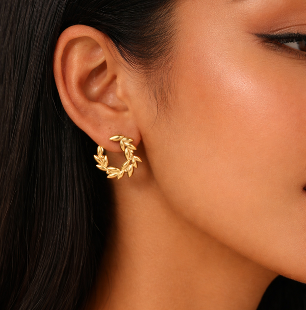 Aura Wreath Earrings – 18K Gold Plated | Eira Collections