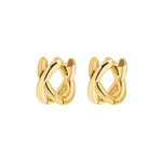 Criss-Cross Huggie Hoops