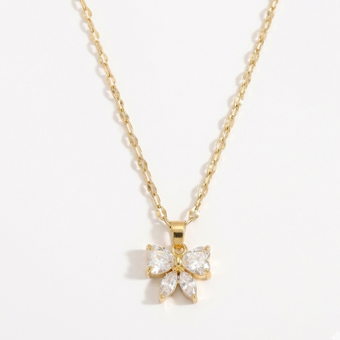 Crystal Bloom Pendant Necklace