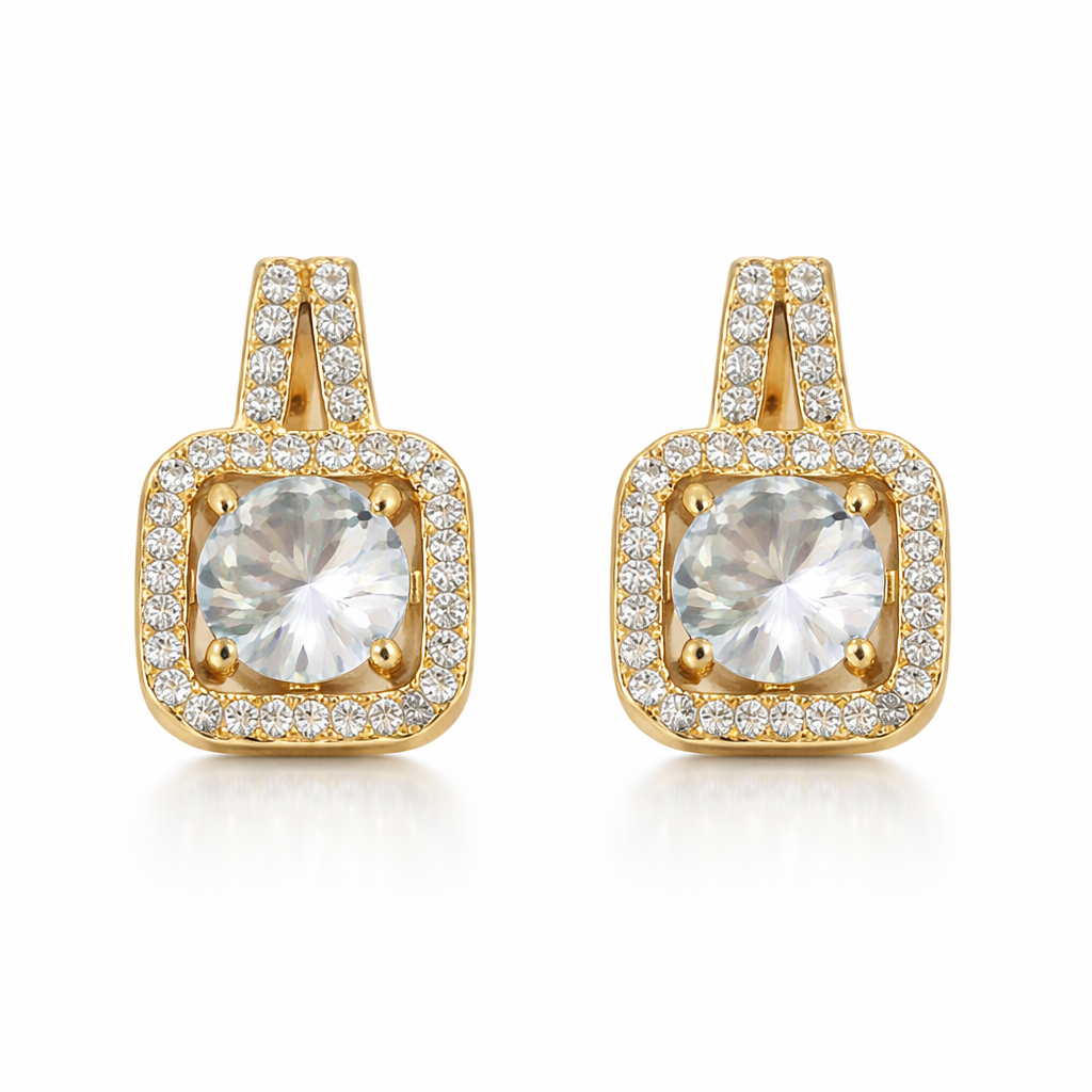 Radiant Halo Pendant Set