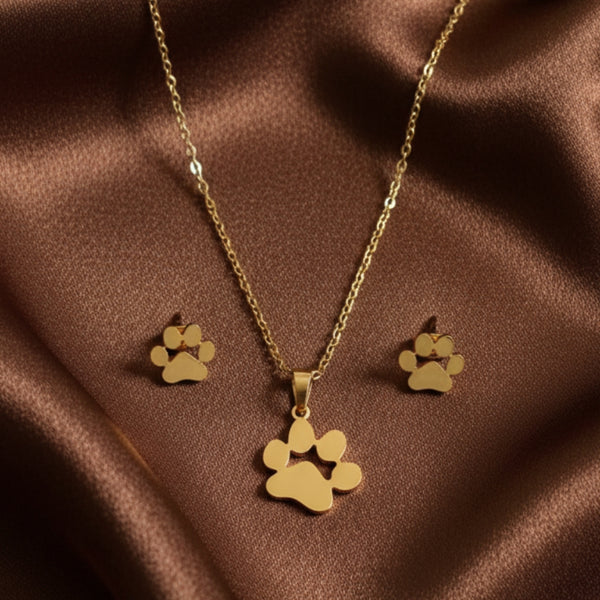 Cute Paw shape Pendant Jewellery Set