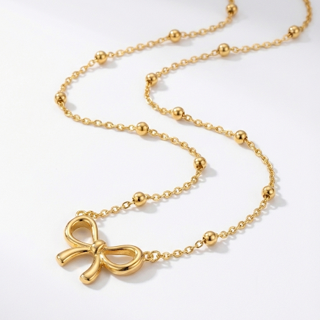 Golden Bow Charm Set – 18K Gold-Plated