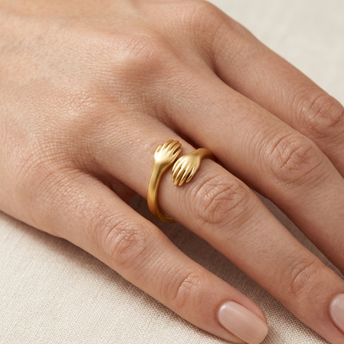 Gold Plated Trendy Huggie Ring