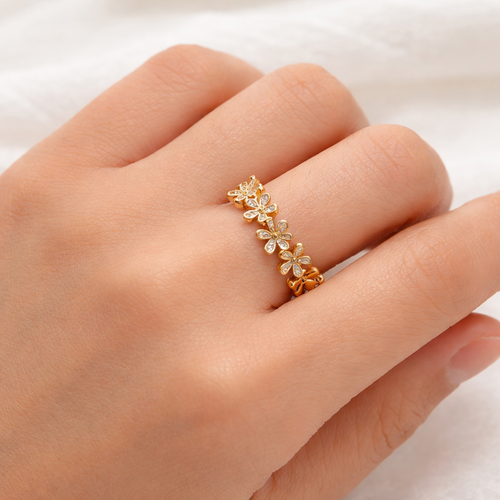 Floral Adjustable Ring