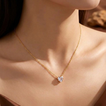True Heart Gemstone Necklace – 18K Gold Plated | Eira Collections