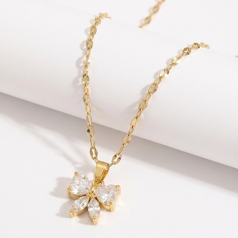 Crystal Bloom Pendant Necklace