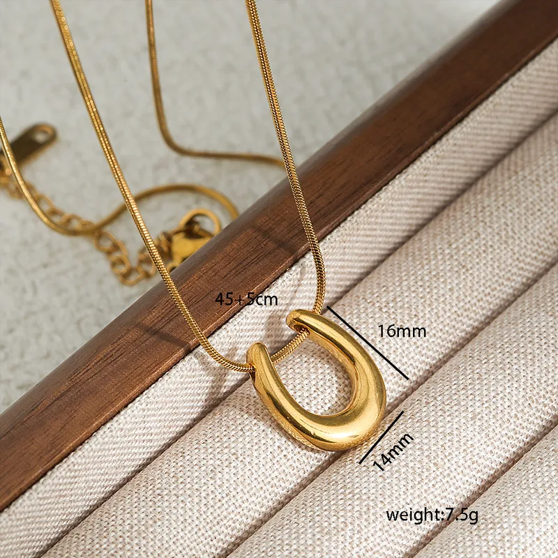 Luna Arc Gold Necklace