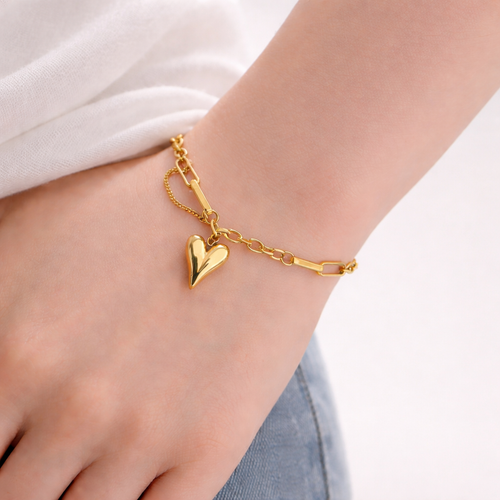 Trendy Gold Statement Bracelet