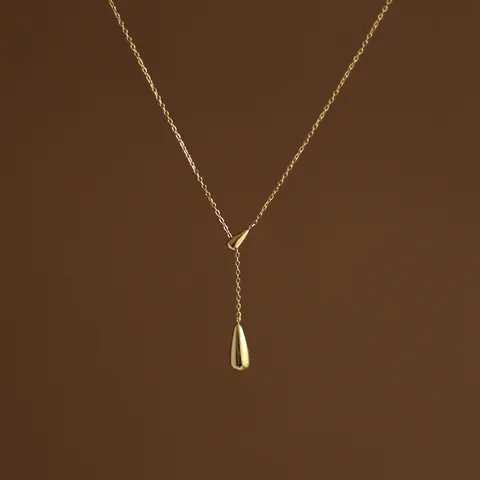 Teardrop Lariat Necklace