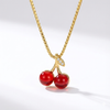 Cherry Charm Necklace – 18K Gold Plated Anti-Tarnish | Eira Collections