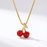 Cherry Charm Necklace – 18K Gold Plated Anti-Tarnish | Eira Collections