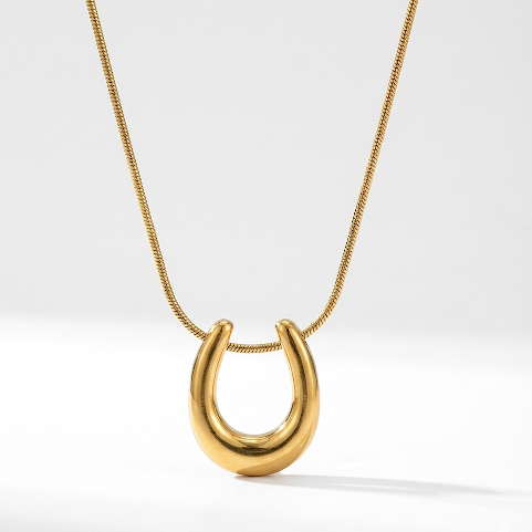 Luna Arc Gold Necklace