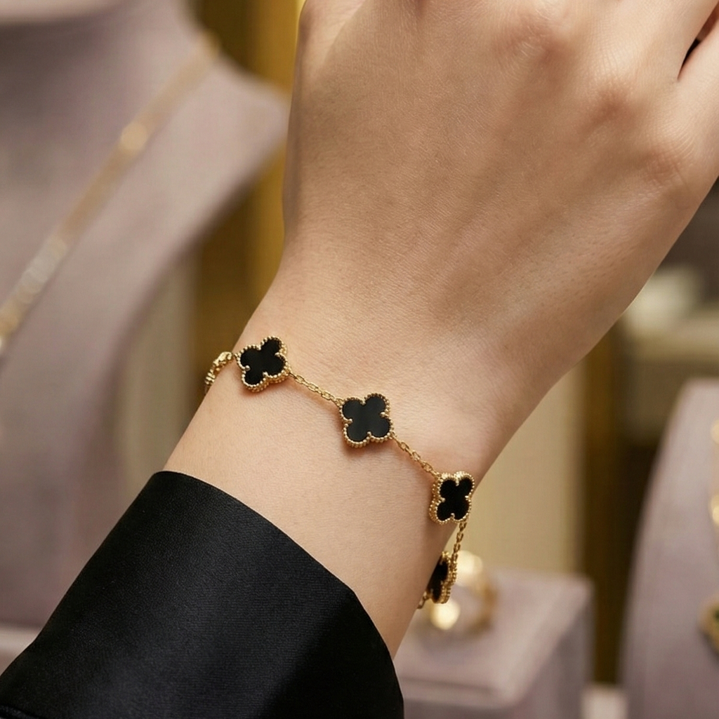 Black Clover Charm Bracelet