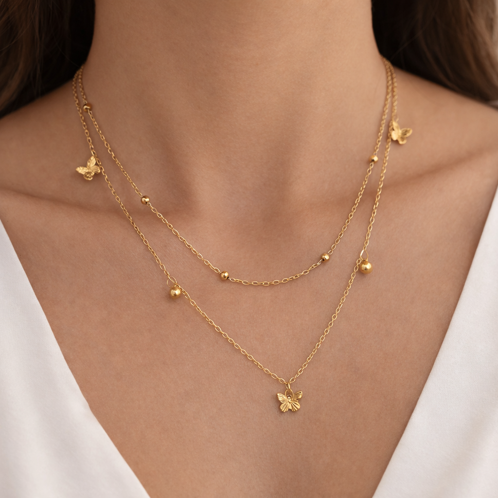 Butterfly Layered Necklace
