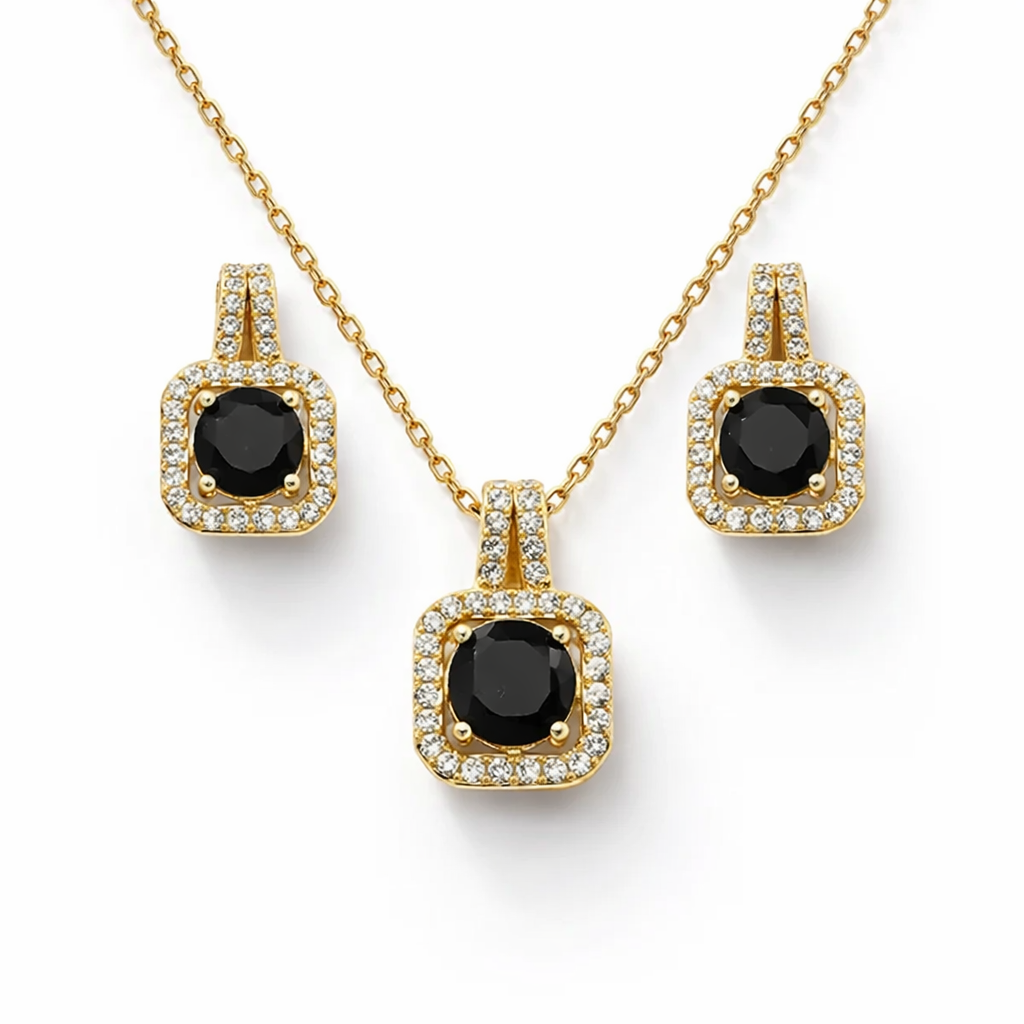 Midnight Halo Pendant Set