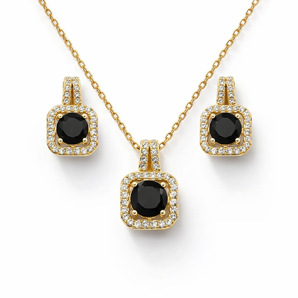 Midnight Halo Pendant Set