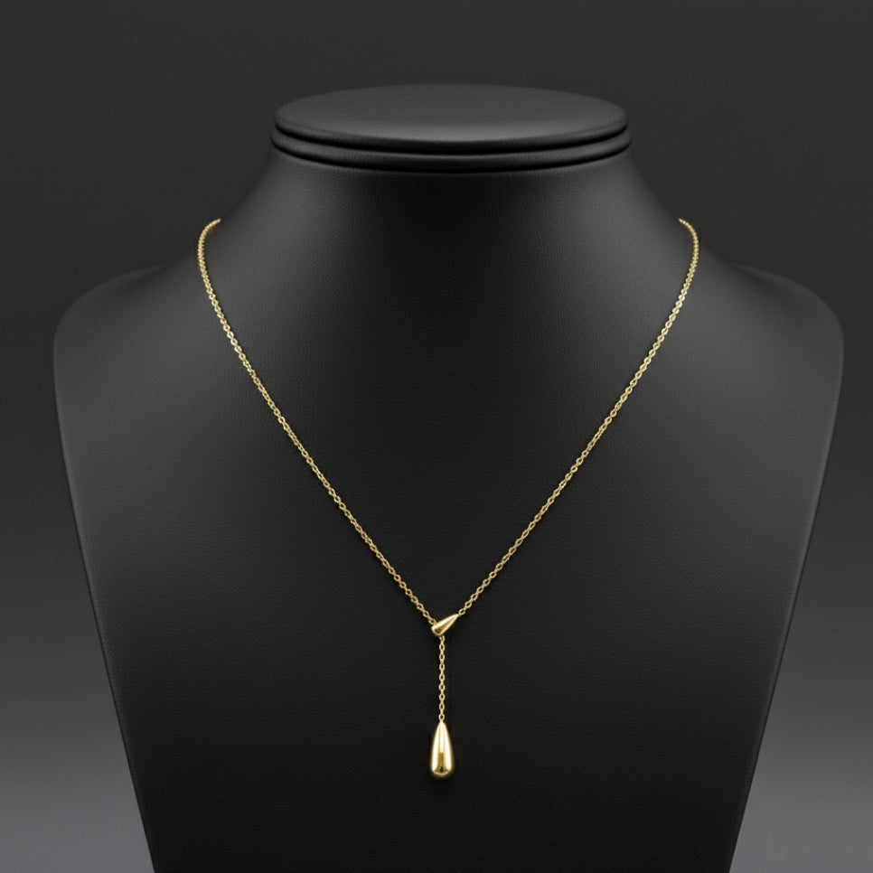 Teardrop Lariat Necklace