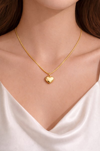 Luxury 18K Gold Plated Heart Pendant Necklace