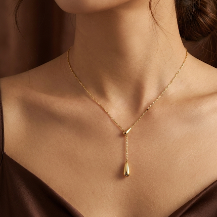 Teardrop Lariat Necklace