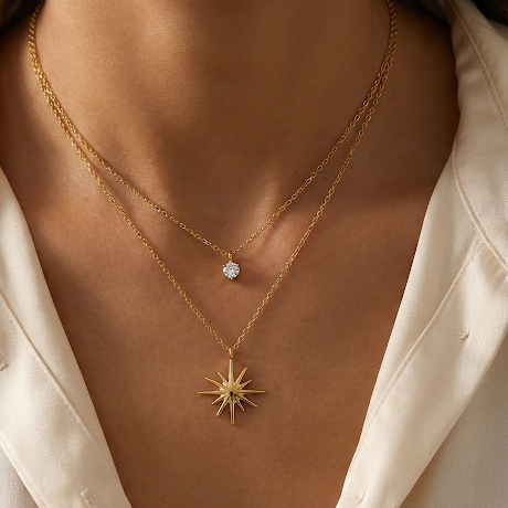 Star Pendant Necklace – 18K Gold Plated | Eira Collections