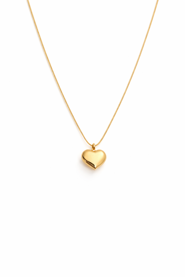 Luxury 18K Gold Plated Heart Pendant Necklace